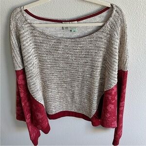 Anthropologie Pullover Flora Printed Sweatshirt Comfy